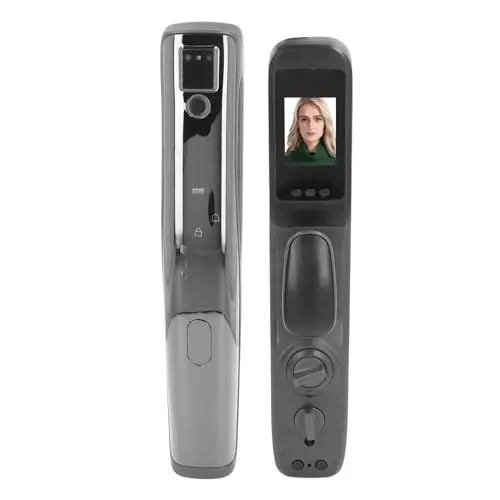Produktbild: Sicherheits-Smart-Schloss, Schlüsselloses Fingerabdruck-Türschloss, App-Fernbedienung, Haustür-Smart-Lock-Riegel, Smart-Türschloss mit Videokamera für die Sicherheit zu Hause