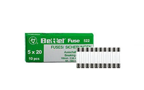 Produktbild: Sicherung 1A träge 5x20mm 250V TYP 522 10er Päckchen Feinsicherung Glassicherung G-Sicherung