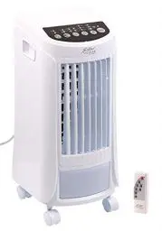 Produktbild: Sichler Haushaltsgeräte Mobiles Klimagerät: 3in1-Luftkühler, Luftbefeuchter und Ionisator, 4 l, 65 W, 200 ml/h (Luftkühler mit Fernbedienung, Raumkühler mit Wasserkühlung, Mobile Klimaanlage)