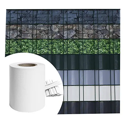 Produktbild: Sichtschutz PVC - Weiß RAL 9010-35m (7m²) - Doppelstabmatten Zaunfolie Windschutz blickdicht Windschutz