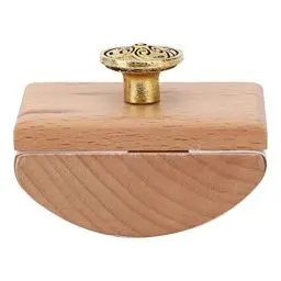 Produktbild: Siegelstempel Kalligrafie Tintenabsorptionsstempel aus Holz Bogendesign Einfach zu Verwendender Tintenlöscher Tinte Schnell Trocknendes Werkzeug Woden Rocker Blotter for Pen Writing(Holzfarbe)