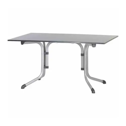 Produktbild: SIEGER Boulevard-Klapptisch mit vivodur-Dekorplatte, 140x90 cm, Graphit, Schieferdekor anthrazit