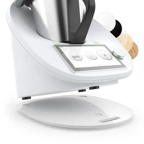 Produktbild: Siegvoll Gleitbrett für Thermomix TM6 TM5 Gleiter müheloses Verschieben Rollbrett aus Acryl - Weiß