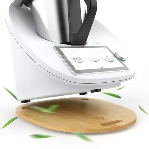 Produktbild: Siegvoll Gleitbrett für Thermomix TM6 TM5 aus Bambus, Schnelles Bewegen Rollbrett für Thermomix Vorwerk Küchenmaschine, Zubehör für Thermomix TM6 TM5,Bambusholz