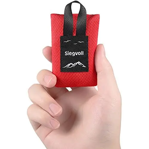 Produktbild: Siegvoll Mini Picknickdecke Ultraleicht ultradünne tragbare Stranddecke, Outdoor Decke für Strand, Picknick, Camping und Wandern 70 x 110 cm (Schwarz)