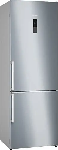 Produktbild: SIEMENS KG49NAICT Stand-Kühl-Gefrier-Kombination iQ500, freistehende Kühlkombination mit Gefrierbereich unten 203x70 cm, 311L Kühlen, 129L Gefrieren, NoFrost, hyperFresh, Home Connect, Edelstahl