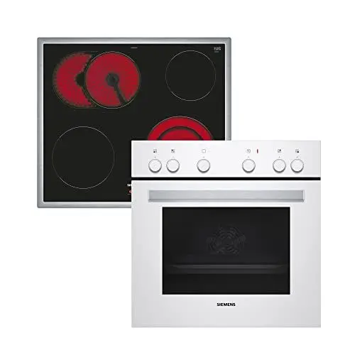 Produktbild: Siemens EQ110KA2WE iQ100 Herd-Kochfeld-Kombination (herdgesteuert), 59,4 cm breit, Schnellaufheizung, 3D-Heißluft Plus Backen auf 3 Ebenen