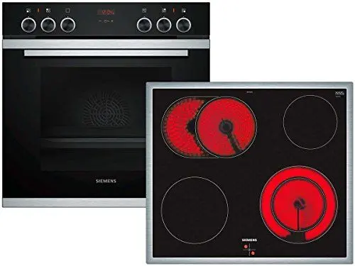 Produktbild: Siemens EQ211KB00 iQ300 Herd-Kochfeld-Kombination, 4 Restwärmeanzeigen, 3D-Heißluft Plus, Schnellaufheizung - Black, 59,4 cm
