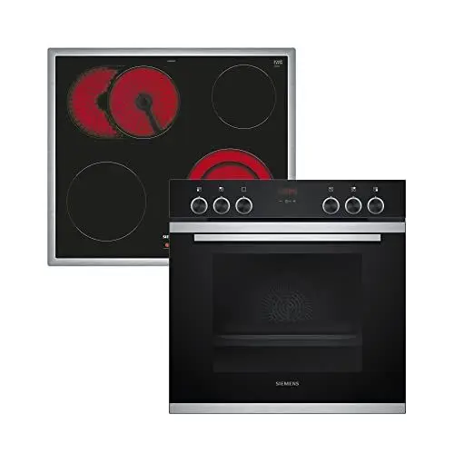 Produktbild: Siemens EQ211KB10 iQ300 Herd-Glaskeramik-Kochfeld-Kombination (herdgesteuert), Schnellaufheizung, 3D-Heißluft Plus Backen auf 3 Ebenen, Backwagen, 59,4 cm breit
