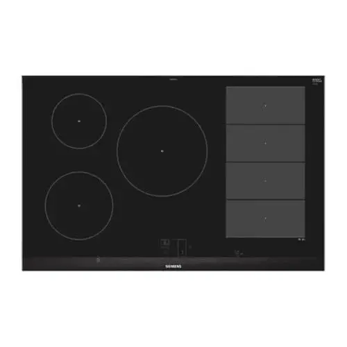 Produktbild: Siemens EX875LVC1E iQ700 Induktionskochfeld (autark), 80 cm breit, mit Rahmen aufliegend, powerBoost schnelleres Kochen, varioInduktion Flexibilität für große Töpfe und Pfannen, Bratsensor Plus