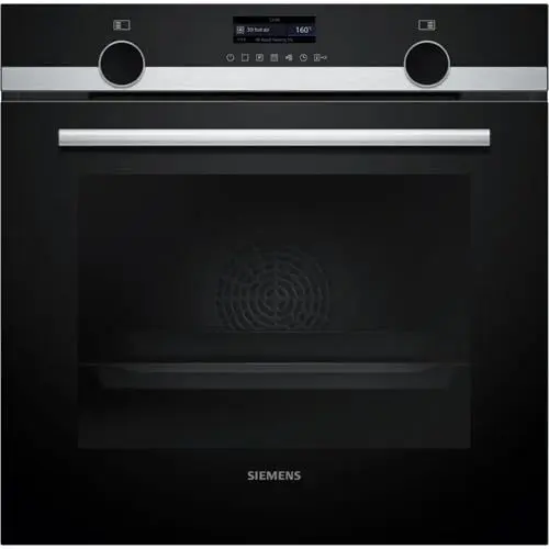 Produktbild: Siemens HB579GBR3, iQ500, Einbau-Backofen 60 x 60 cm, Air Fry, activeClean Pyrolyse Selbstreinung, TFT-Display, 3D Heißluft, Schnellaufheizung, cookControl40 Automatikprogramme, softMove, Edelstahl