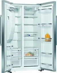 Produktbild: Siemens KA93DAIEP iQ500 Amerikanischer Side by Side / E / 324 kWh/Jahr / 562 l / noFrost / LED-Innenbeleuchtung / superCooling / superFreezing