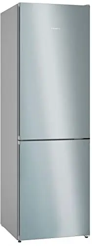 Produktbild: Siemens KG36N2ICF iQ300, Freistehende Kühl-Gefrier-Kombination, 186 x 60 cm, 218L Kühlen & 103L Gefrieren, noFrost, hyperFresh für längere Frische, Flaschenhalter, antiFingerprint, Gebürsteter Stahl