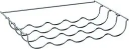Produktbild: Siemens KS10Z030, Flaschenablage für aufgelistete freistehende Kühlgeräte von Siemens, bis zu 5 Flaschen, 29,05 × 45,81 × 6,87 cm (L × B × H), lebensmittelecht, chrom