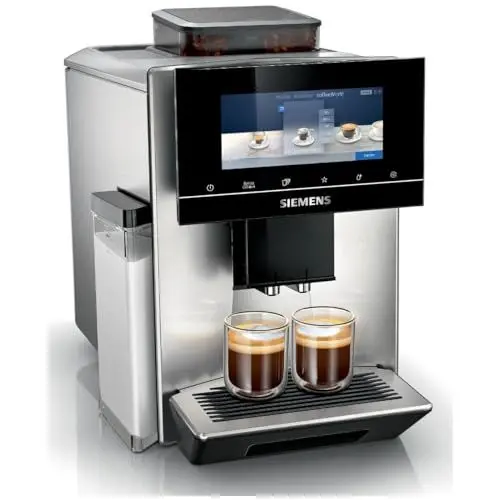 Produktbild: Siemens Kaffeevollautomat EQ900 TQ903D03, 36 internationale Kaffeespezialitäten, individueller Mahlgrad, App-Steuerung, großes Full-Touch-Display, Edelstahl