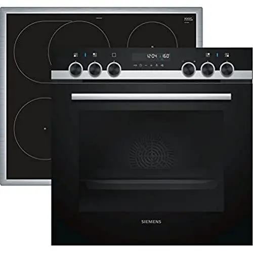Produktbild: Siemens PQ521IA00 SET: HE578ABS1 EI645CFB1E Herd-Kochfeld-Kombination (Einbau) / 59.4 cm / Elektronische Einstellempfehlung, Power Induktion