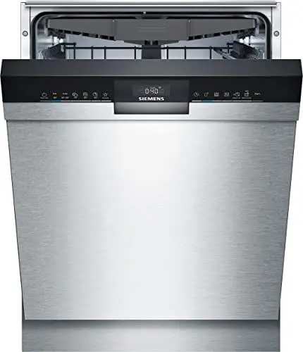 Produktbild: Siemens SN43ES14VE, iQ300 Smarter Geschirrspüler, Unterbau-Spülmaschine mit Besteckschublade, 60 cm, automatische Türöffnung dank autoOpen dry, besonders leise mit iQdrive-Motor, aquaStop, Edelstahl
