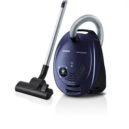 Produktbild: Siemens Staubsauger mit Beutel synchropower VS06A111, Bodenstaubsauger, Hygiene-Filter, Bodendüse für Hartboden und Teppich, starke Saugleistung, langes Kabel, Fugendüse, 600 W, blau
