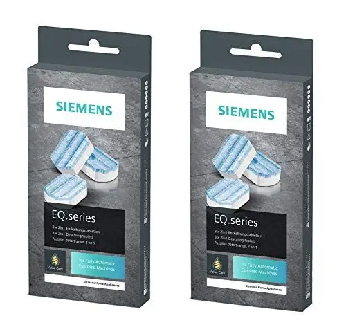 Produktbild: Siemens TZ80002 2 x 3 Stück Entkalkungstabletten für alle EQ Kaffeevollautomaten