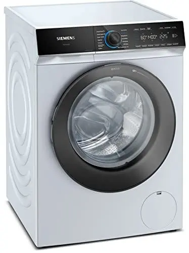 Produktbild: Siemens WG54B2030 Waschmaschine iQ700, Frontlader mit 10kg Fassungsvermögen, 1400 UpM, speedPack XL, Antiflecken-System, Home Connect, Weiß, 60cm