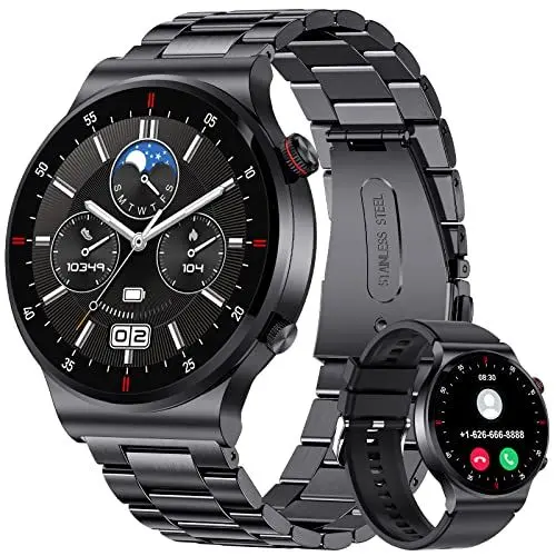 Produktbild: SIEMORL Smartwatch Herren mit Telefonfunktion,1,32'' HD-Display Fitnessuhr 100+Sportmodi mit Pulsmesser Schlafmonitor Schrittzähle,IP68 Wasserdich Aktivitätstracker Smart Watch für iOS Android
