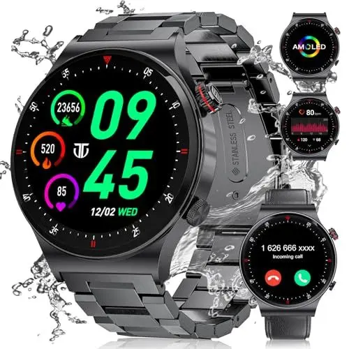 Produktbild: SIEMORL Smartwatch Herren mit Telefonfunktion,1,43