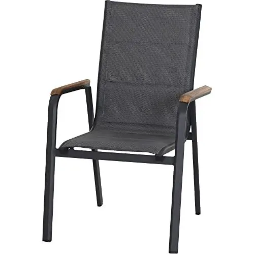 Produktbild: Siena Garden Tesoro Stapelsessel, Alu, Textil, Teak FSC 100%