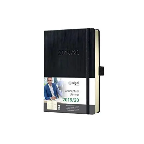 Produktbild: SIGEL C2002 Wochenkalender 2019/2020, 18 Monate, ca. A6, schwarzes Hardcover, Conceptum - weitere Modelle