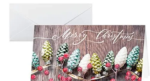 Produktbild: SIGEL DS062 Weihnachtskarten-Set mit Umschlag | in Holzoptik | DIN lang | 25 Stück | 