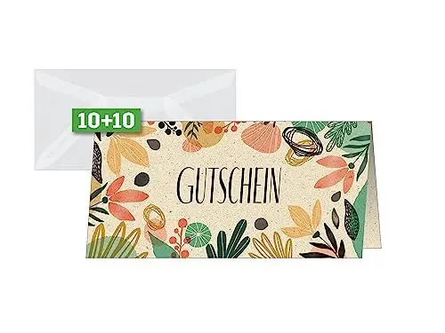 Produktbild: SIGEL DS621 Gutscheinkarten Geschenkgutscheine | Vordrucke zum Selbstausfüllen für Unternehmen & Gastronomie 