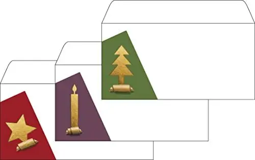 Produktbild: SIGEL DU257 Briefumschläge Weihnachten, gummiert, DIN lang, 25 Stück, 