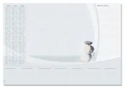 Produktbild: SIGEL HO370 Papier-Schreibtischunterlage, ca. DIN A2, mit aktuellem 3-Jahres-Kalender und Wochenplan, 30 Blatt, Schreibunterlage, vegan, aus nachhaltigem Papier