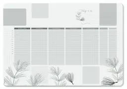 Produktbild: SIGEL HO590 Papier-Schreibtischunterlage, ca. DIN A2, mit undatiertem Wochenplan, 30 Blatt, abgerundete Ecken, vegan, Schreibunterlage aus nachhaltigem Papier