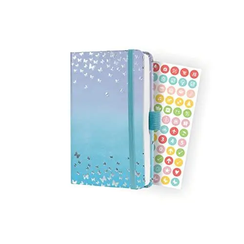 Produktbild: SIGEL J4346 Wochenkalender Jolie 2024, Butterfly Confetti Candy, ca. A6, Hardcover, Gummiband, Stiftschlaufe, Einstecktasche, 174 Seiten, aus nachhaltigem Papier, Terminplaner