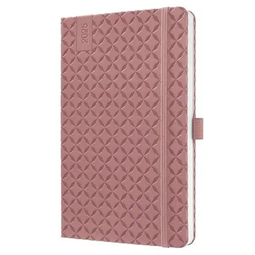 Produktbild: SIGEL J5129 Wochenkalender 2025 A5, Jolie, dunkelrot, Hardcover, Gummiband, Stiftschlaufe, Einstecktasche, 174 Seiten, vegan, Buchkalender, Terminplaner