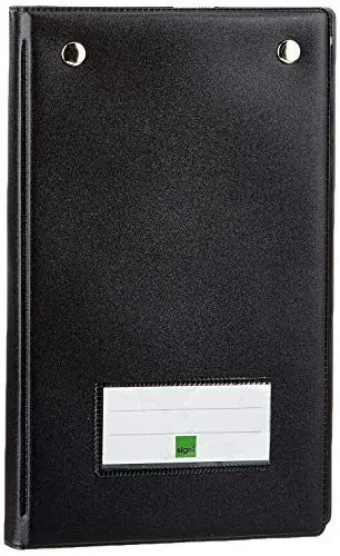 Produktbild: SIGEL KC626 Schreibmappe mit 2 Metallklemmen und Stifthalter, für 10x16,5 cm und DIN A6, zur sicheren Aufbewahrung als Kassenblockmappe und für andere Formulare