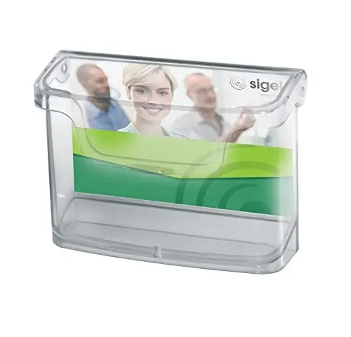 Produktbild: SIGEL LH326 Wetterfester Visitenkartenhalter für Außen mit Deckel, aus hochwertigem, glasklarem Acryl, kein Vergilben, für DIN A8 quer