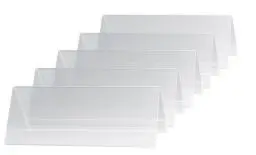 Produktbild: SIGEL TA130 Tischaufsteller Dachform 5er Pack für 24 x 9 cm, Tisch-Namensschilder für beidseitige Präsentation, incl. 5 Einsteckkarten