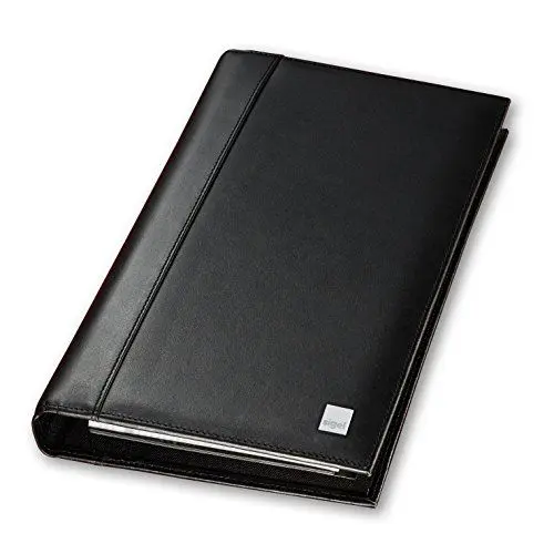 Produktbild: SIGEL VZ204 Visitenkarten-Ringbuch für 160 Karten, aus Rindsleder, mit 20 Sichthüllen und Register A-Z