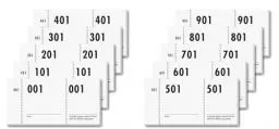 Produktbild: Sigel GN110 Nummernblock, 1000 Bons (fortlaufend nummerierte Blöcke von 1 bis 1000, 10,5 x 5 cm, Farbauswahl nicht möglich), gesamt 10 Blocks, aus nachhaltigem Papier