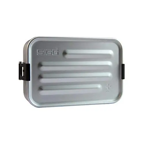 Produktbild: SIGG - Alu Lunchbox Plus S Aluminium - Brotdose Mit Unterteilung - Preisgekrönt - Spülmaschinenfest & Mikrowellengeeignet - Absolut Dicht - Federleicht - BPA-frei - 0,8L