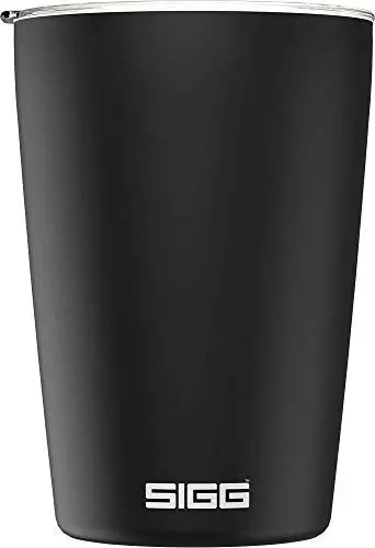Produktbild: SIGG Neso Cup Black Thermobecher (0.3 L), schadstofffreier und isolierter Kaffeebecher, Coffee to go Becher aus 18/8 Edelstahl, mit Keramik Pure Ceram Beschichtung