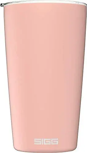 Produktbild: SIGG Neso Cup Shy Pink Thermobecher (0.4 L), schadstofffreier und isolierter Kaffeebecher, Coffee to go Becher aus 18/8 Edelstahl, mit Keramik Pure Ceram Beschichtung