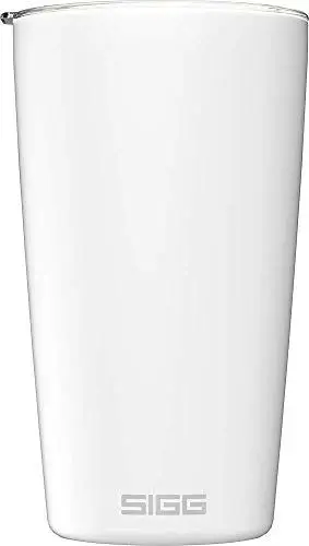 Produktbild: SIGG Neso Cup White Thermobecher (0.4 L), schadstofffreier und isolierter Kaffeebecher, Coffee to go Becher aus 18/8 Edelstahl, mit Keramik Pure Ceram Beschichtung
