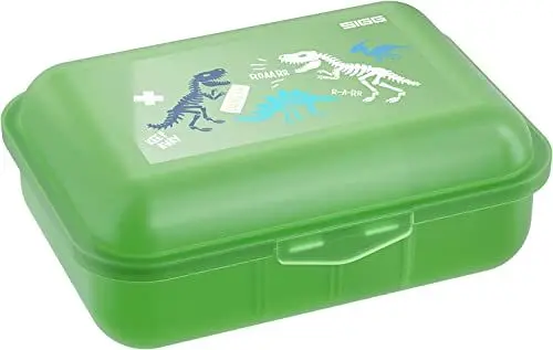 Produktbild: SIGG - Kinder Brotdose 1L - Viva Lunchbox Jurassica - Federleicht - Spülmaschinenfest Mikrowellengeeignet - BPA-frei - Ideal Für Die Schule - Grün - 1L