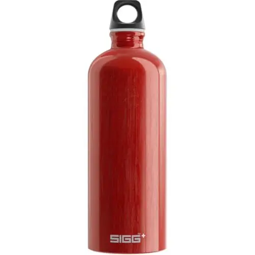 Produktbild: SIGG - Alu Trinkflasche - Traveller Rot - Klimaneutral Zertifiziert - Für Kohlensäurehaltige Getränke Geeignet - Auslaufsicher - Federleicht - BPA-frei - Outdoor - 1L