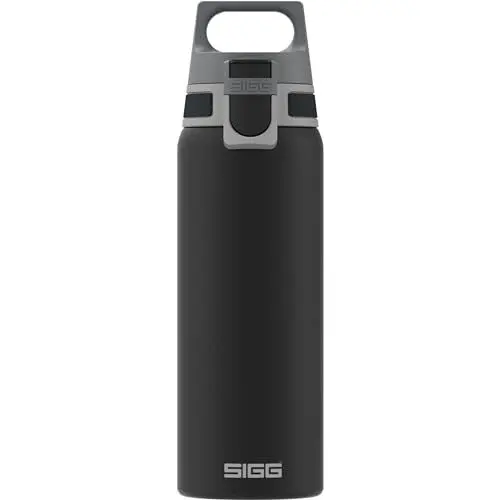 Produktbild: SIGG - Edelstahl Trinkflasche - Shield ONE Black - Für Kohlensäurehaltige Getränke Geeignet - Auslaufsicher - Federleicht - BPA-frei - Outdoor & Fitness - Schwarz - 0,75L