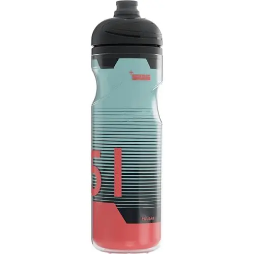 Produktbild: SIGG - Fahrrad Trinkflasche - Pulsar Therm Frost - Isoliert - Quetschbar - Spülmaschinenfest - Federleicht - Auslaufsicher - BPA-frei - Outdoor Sport & Fahrrad Zubehör - Pastelltürkis & -rot - 0,65L