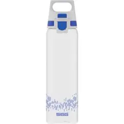Produktbild: SIGG - Tritan Trinkflasche - Sportflasche Total Clear ONE MyPlanet Blau - kohlensäurehaltige Getränke - Spülmaschinenfest, Auslaufsicher, Kratzfest - BPA-frei - Sport & Fitness - 0,75L