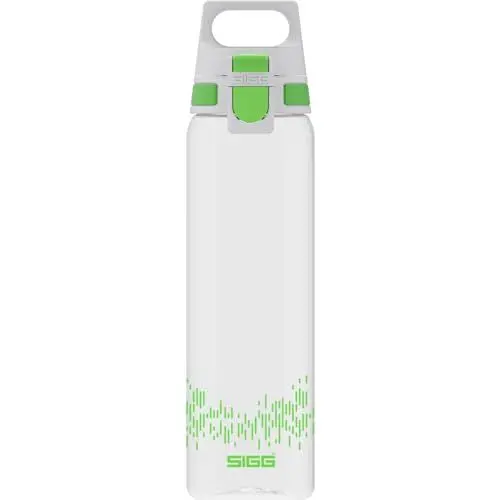 Produktbild: SIGG - Tritan Trinkflasche - Sportflasche Total Clear ONE MyPlanet Grün - kohlensäurehaltige Getränke - Spülmaschinenfest, Auslaufsicher, Kratzfest - BPA-frei - Sport & Fitness - 0,75L